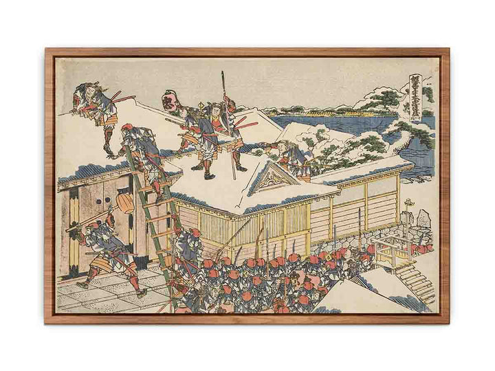 The ronin attack the principal gate of Kira's mansion