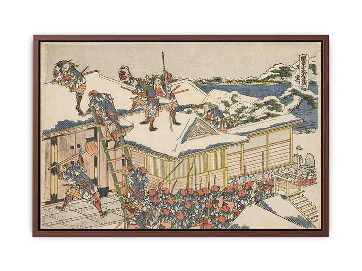 The ronin attack the principal gate of Kira's mansion