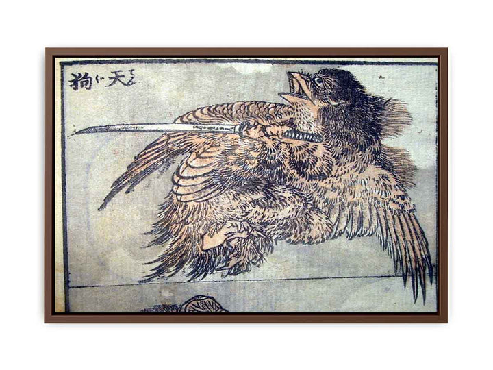 Drawing of a tengu