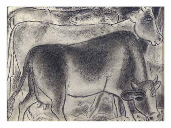 Cows chalk drawing