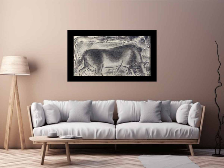 Cows chalk drawing