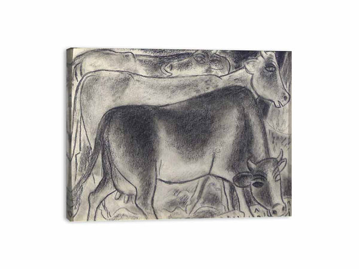 Cows chalk drawing