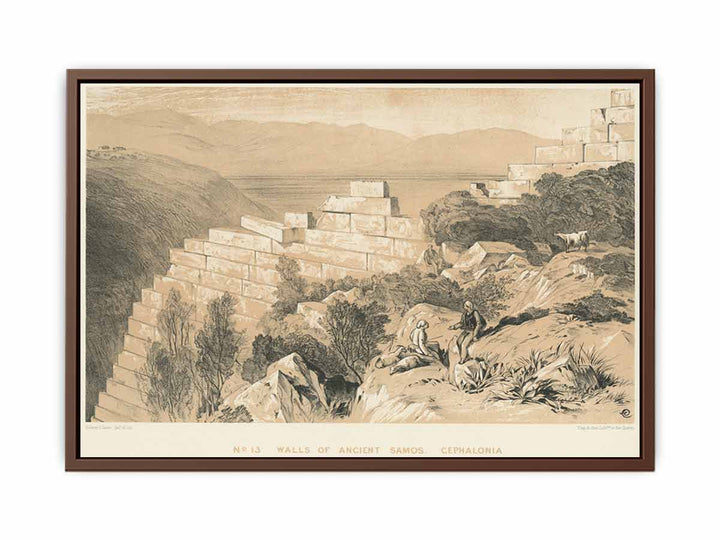 Walls of Ancient Samos - Cephalonia - Lear Edward - 1863