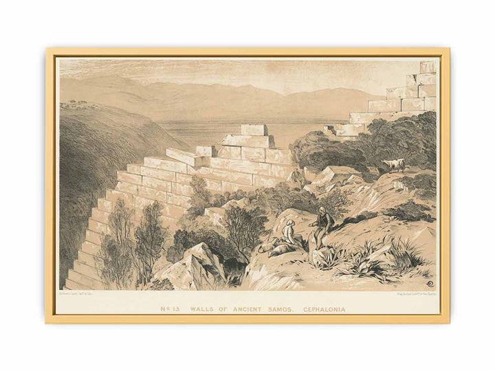 Walls of Ancient Samos - Cephalonia - Lear Edward - 1863