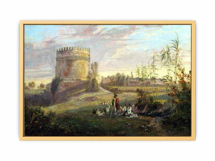 The Tomb of Cecilia Metella on the Via Appia, Rome by Edward Lear