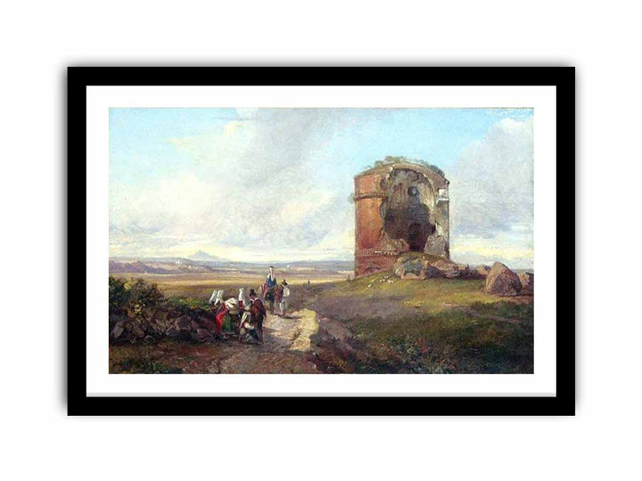 The Tor di Schiavi on the Via Labicana, Rome by François-Auguste Biard