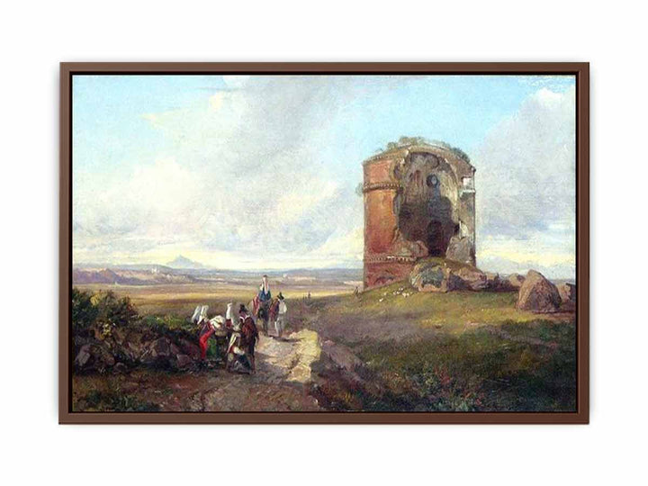 The Tor di Schiavi on the Via Labicana, Rome by François-Auguste Biard