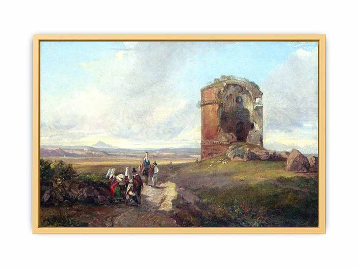 The Tor di Schiavi on the Via Labicana, Rome by François-Auguste Biard