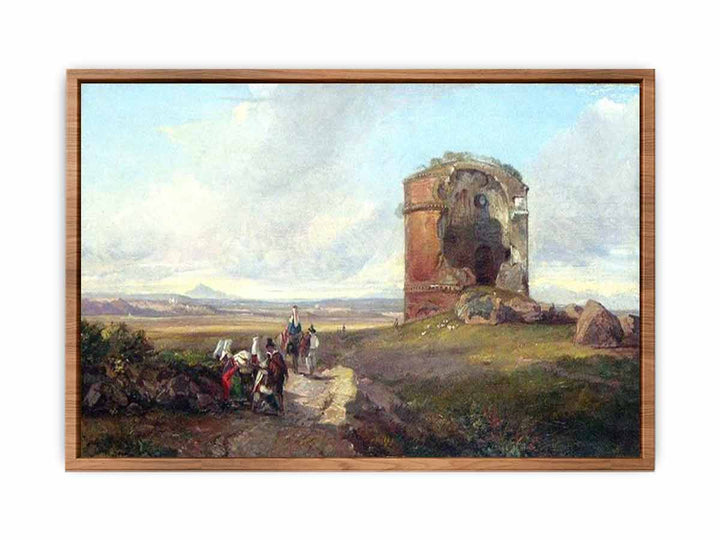 The Tor di Schiavi on the Via Labicana, Rome by François-Auguste Biard