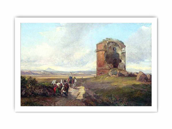 The Tor di Schiavi on the Via Labicana, Rome by François-Auguste Biard