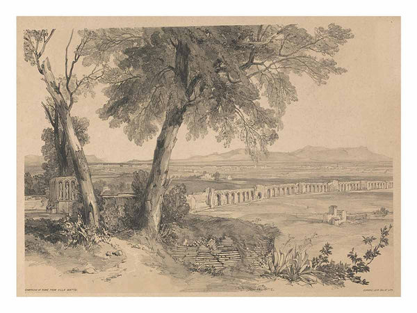 Campagna of Rome from Villa Mattei, from Views in Rome and its Environs, 1841 