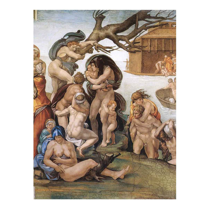 Ceiling Of The Sistine Chapel Genesis Noah 7 9 The Flood Left View