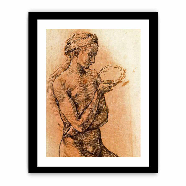 Kneeling Female Nude in Profile (recto)