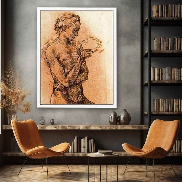 Kneeling Female Nude in Profile (recto)