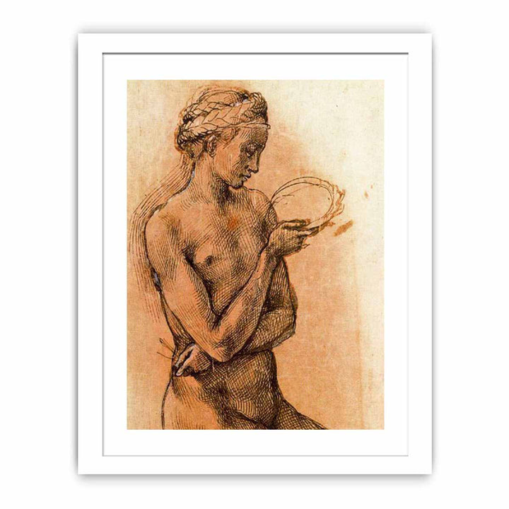 Kneeling Female Nude in Profile (recto)