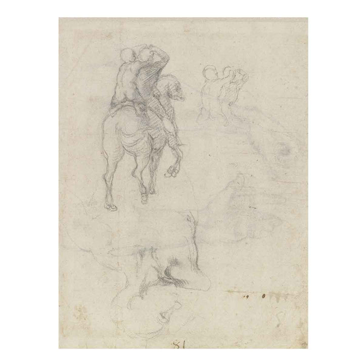 Horse with Two Riders (recto)
