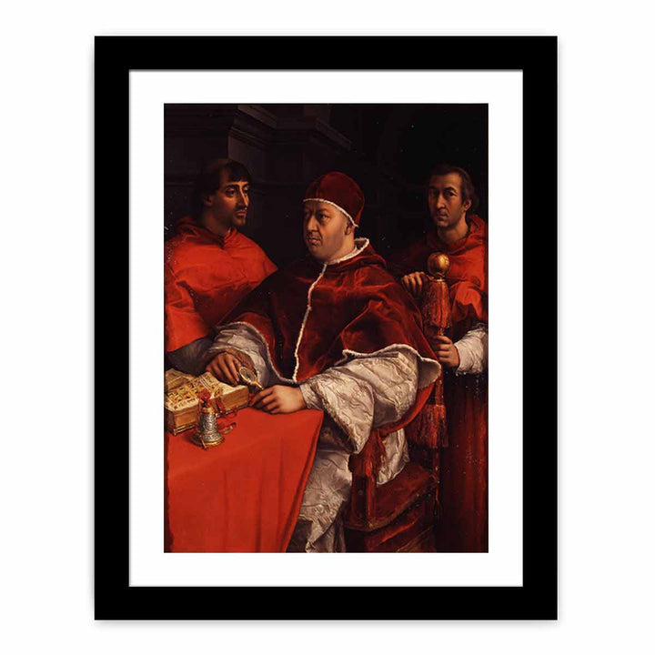 Pope Leo X with Cardinals Giulio de' Medici and Luigi de' Rossi [detail: 1]