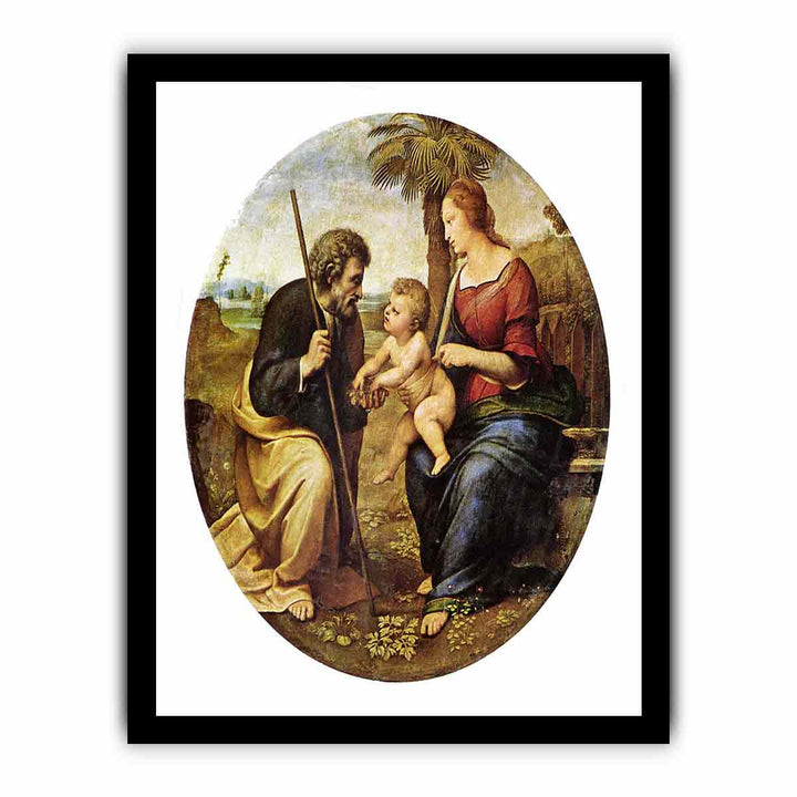 Holy Family under a palm tree, Tondo