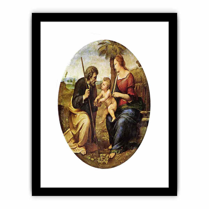 Holy Family under a palm tree, Tondo