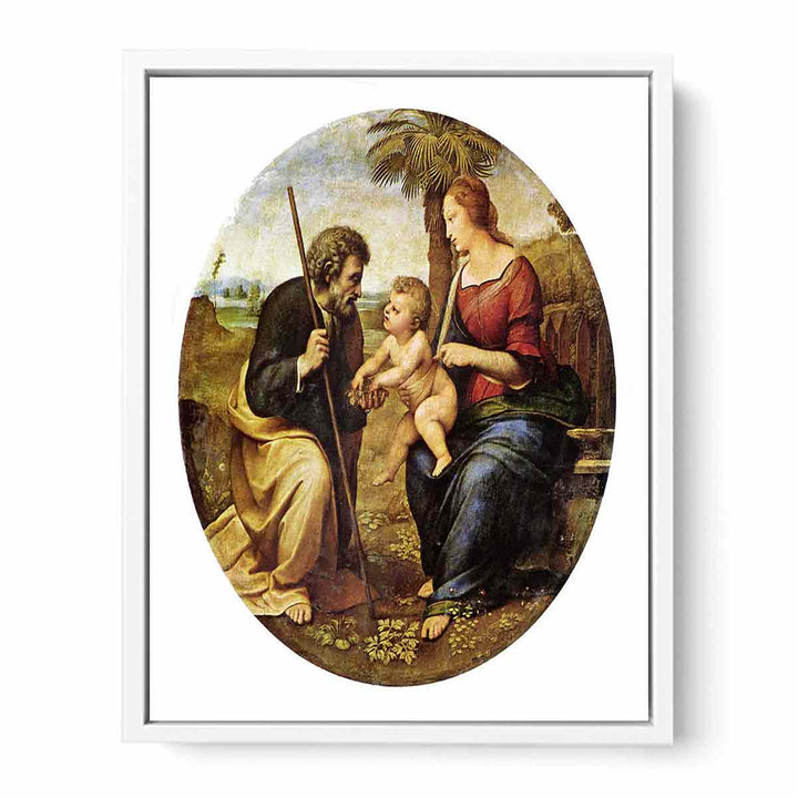 Holy Family under a palm tree, Tondo