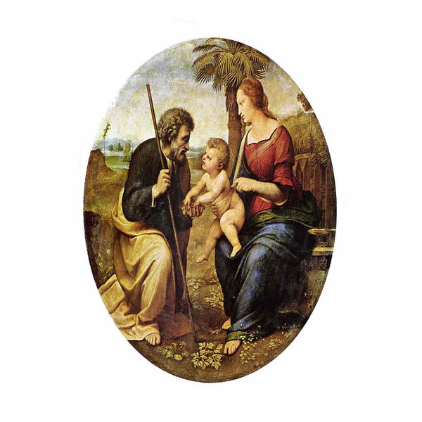 Holy Family under a palm tree, Tondo