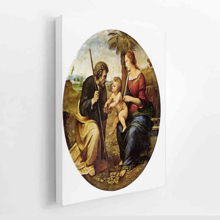 Holy Family under a palm tree, Tondo