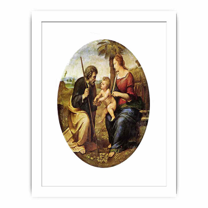 Holy Family under a palm tree, Tondo