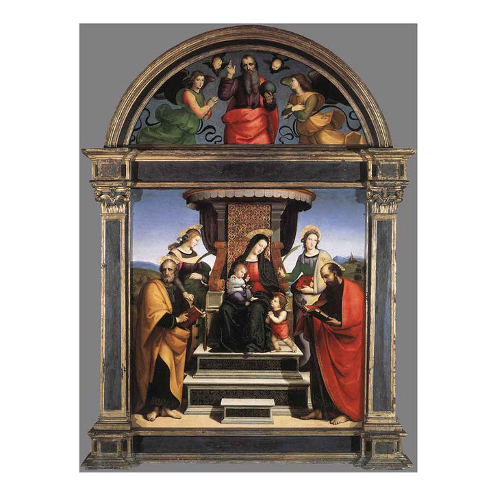 Madonna And Child Enthroned With Saints