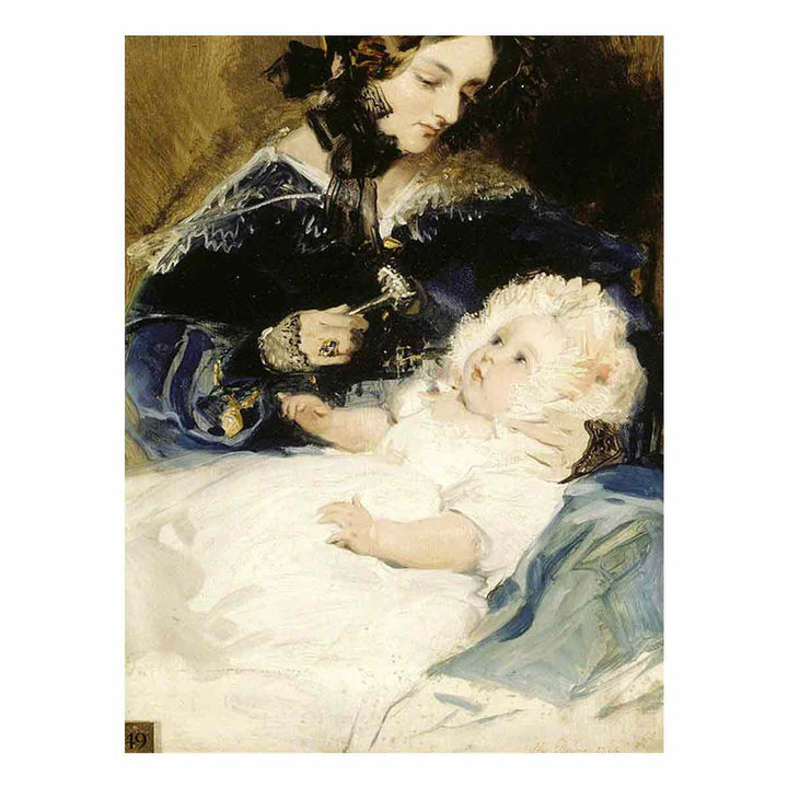 Lady Louisa Jane Russell, Duchess of Abercorn (1812-1905) with her Daughter Lady Harriet Georgiana Louisa Hamilton, later Countess of Lichfield (1834-1913) 