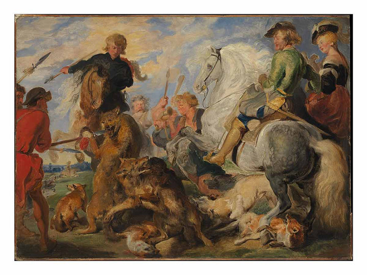 Copy after Rubens's "Wolf and Fox Hunt"