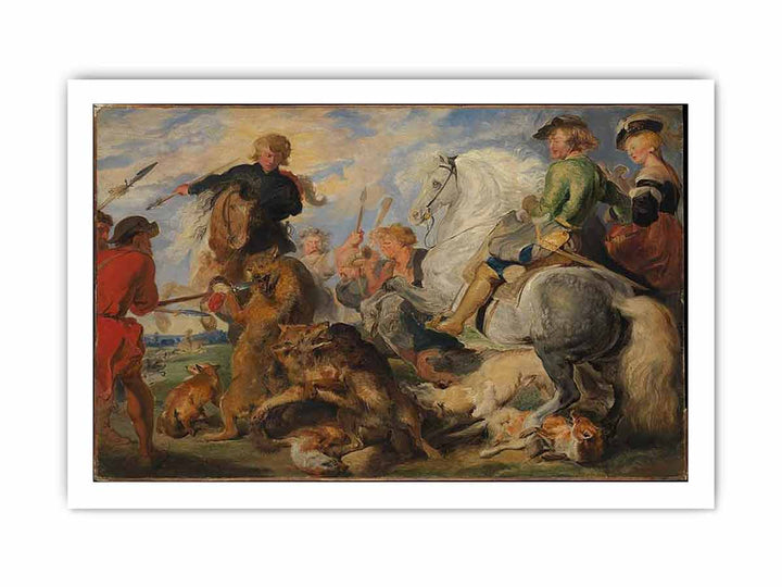 Copy after Rubens's "Wolf and Fox Hunt"