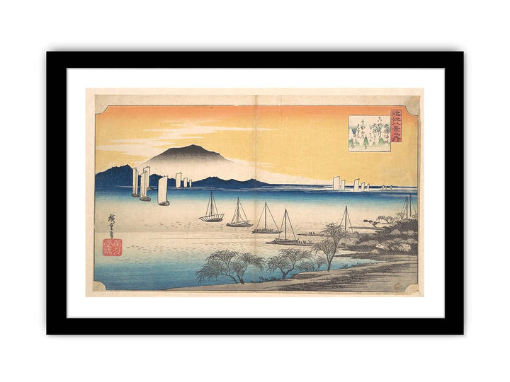 Sailing Boats Returning to Yabase, Lake Biwa