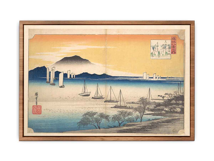 Sailing Boats Returning to Yabase, Lake Biwa