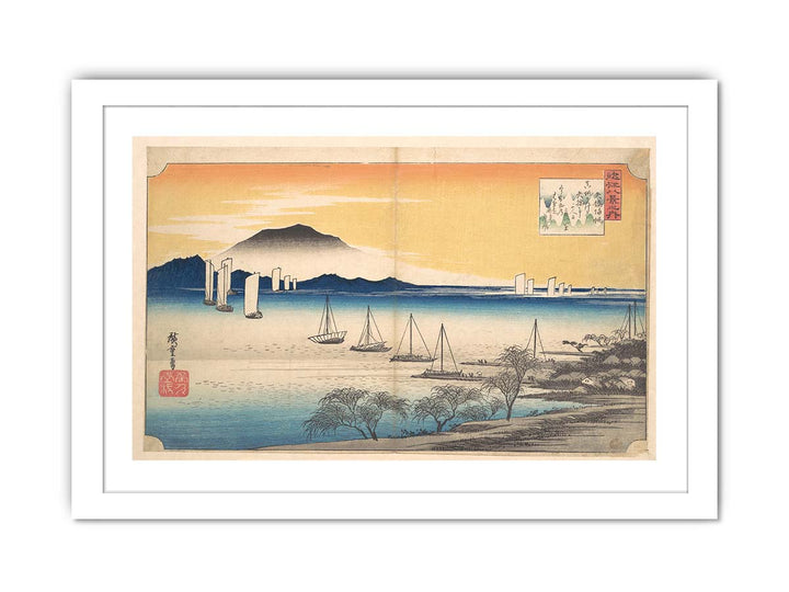 Sailing Boats Returning to Yabase, Lake Biwa