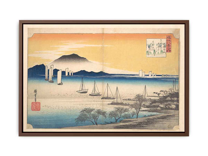 Sailing Boats Returning to Yabase, Lake Biwa