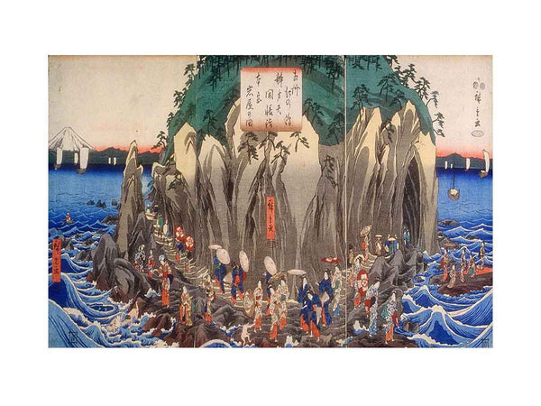 Hiroshige Pilgrimage to the Cave Shrine of Benzaiten