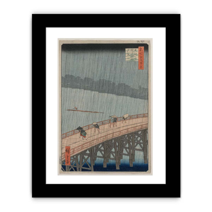 Sudden Shower over Shin-Ōhashi Bridge and Atake, from the series One Hundred Famous Views of Edo