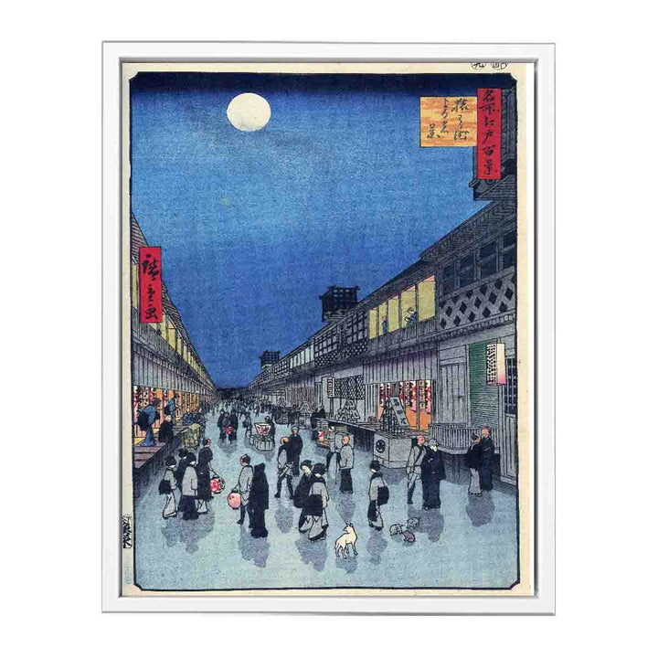 Hiroshige, Night View of Saruwaka-machi