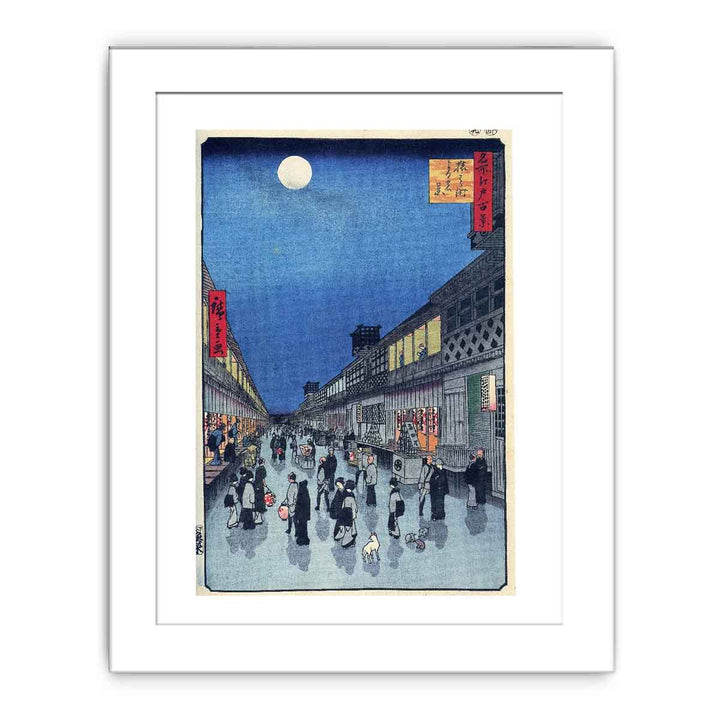 Hiroshige, Night View of Saruwaka-machi