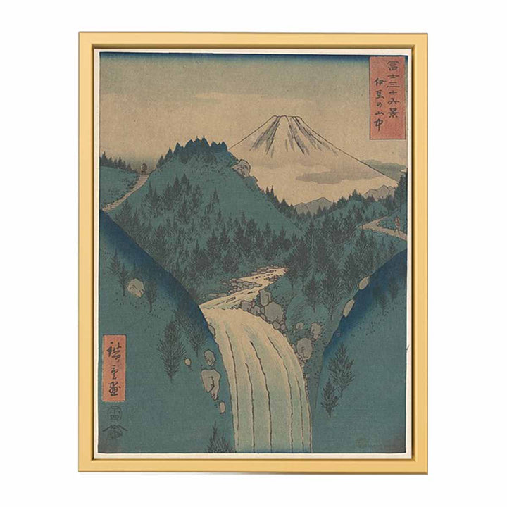 View of Fuji san from the Mountains in the Province of Izu (Izu no Sanchu), from the series Thirty-six Views of Mount Fuji (Fugaku sanjūrokkei)