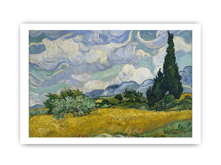 Wheat Field With Cypresses By Van Gogh