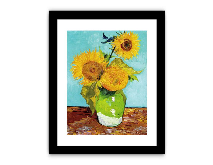 Sunflowers on Green By Van Gogh