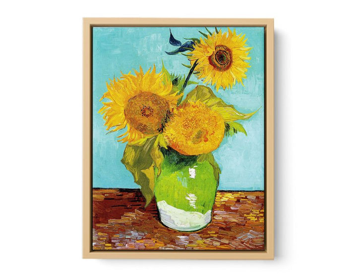 Sunflowers on Green By Van Gogh