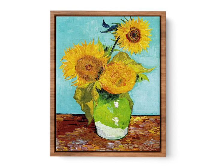 Sunflowers on Green By Van Gogh