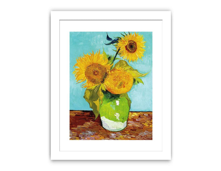 Sunflowers on Green By Van Gogh