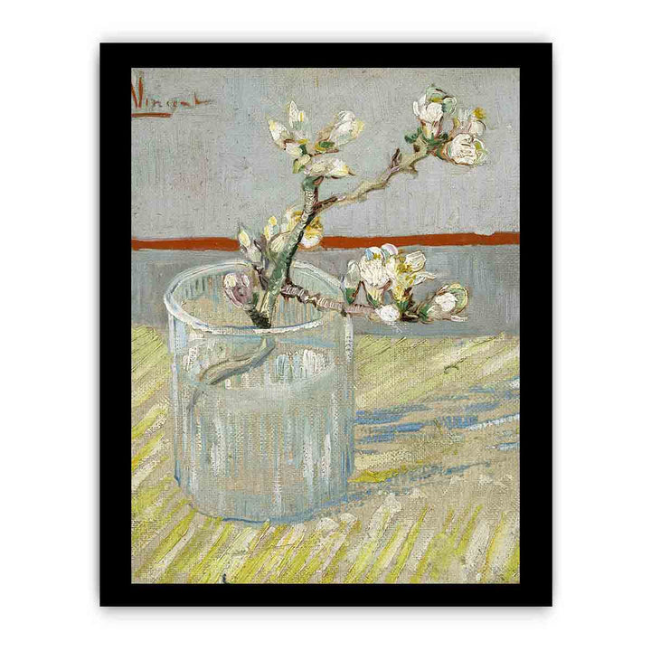 Sprig Of Flowering Almond In A Vase By Van Gogh