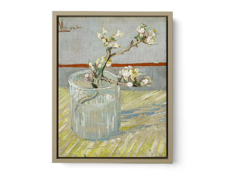 Sprig Of Flowering Almond In A Vase By Van Gogh