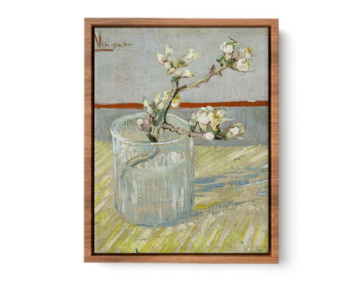 Sprig Of Flowering Almond In A Vase By Van Gogh