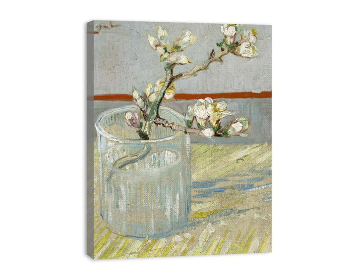 Sprig Of Flowering Almond In A Vase By Van Gogh