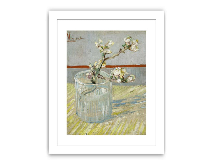 Sprig Of Flowering Almond In A Vase By Van Gogh